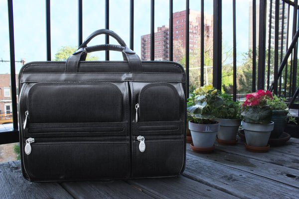 HUBBARD | 15” Leather Dual-Compartment Laptop Briefcase