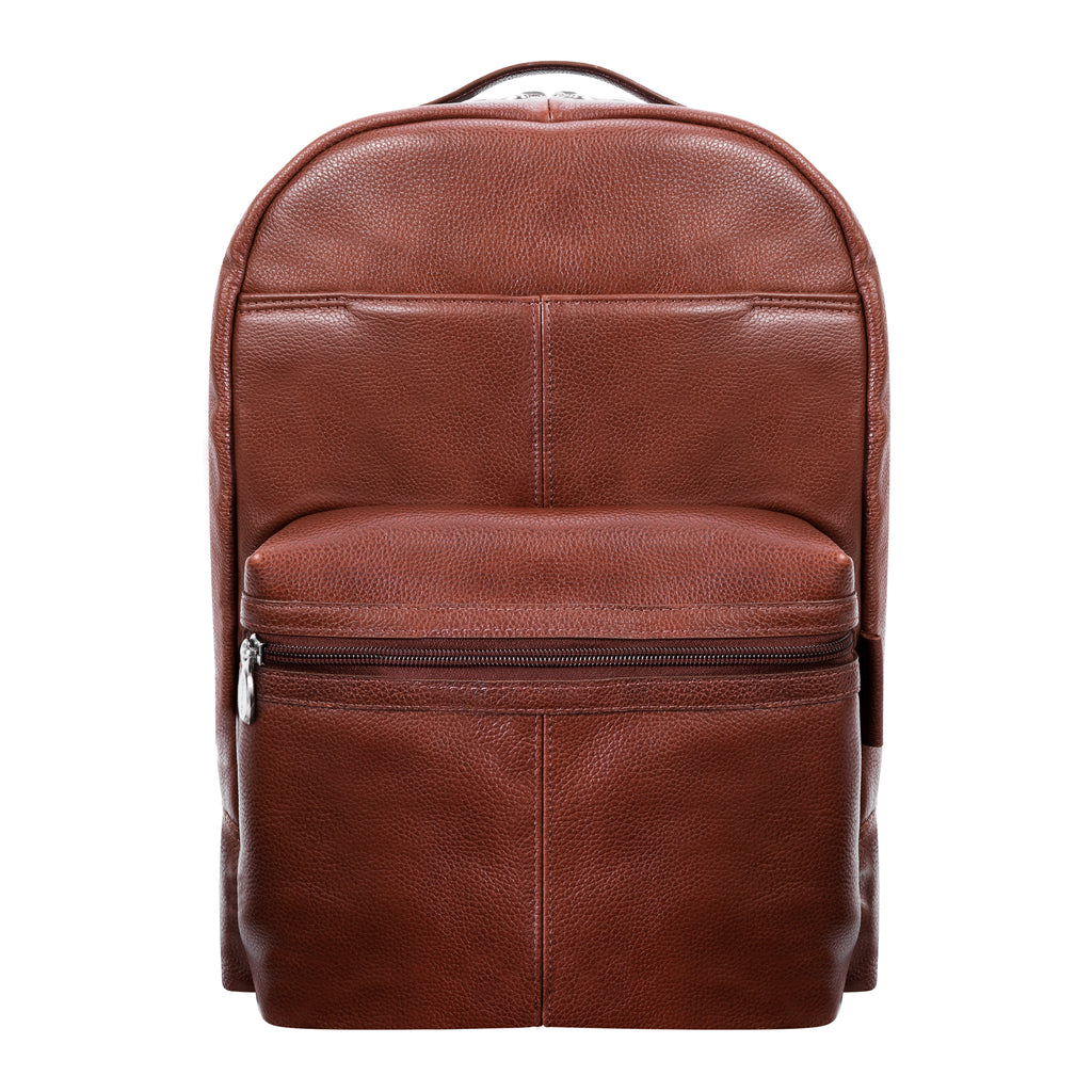 backpack leather indonesia Premium 15” Leather Dual-Compartment Laptop Backpack