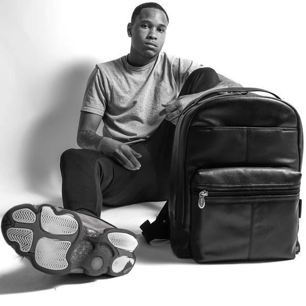 PARKER | 15” Leather Dual-Compartment Laptop Backpack