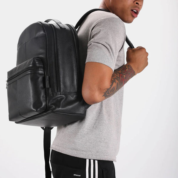 PARKER | 15” Leather Dual-Compartment Laptop Backpack