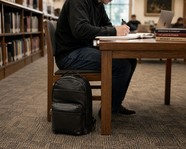 PARKER | 15” Leather Dual-Compartment Laptop Backpack