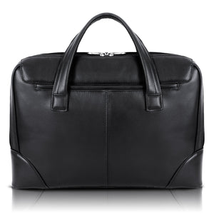 HARPSWELL | 17” Leather Dual-Compartment Laptop Briefcase