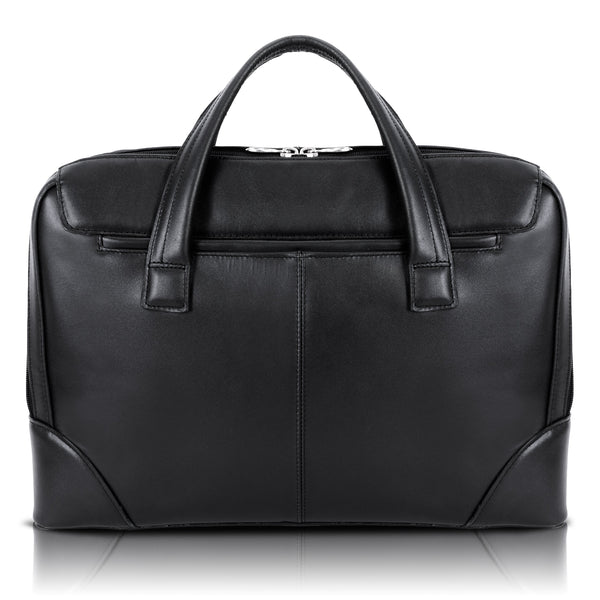 HARPSWELL | 17” Leather Dual-Compartment Laptop Briefcase