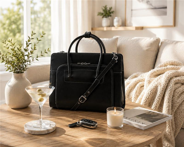 LAKE FOREST | 15” Leather Laptop Tote