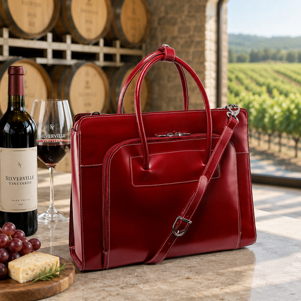 LAKE FOREST | 15” Leather Laptop Tote