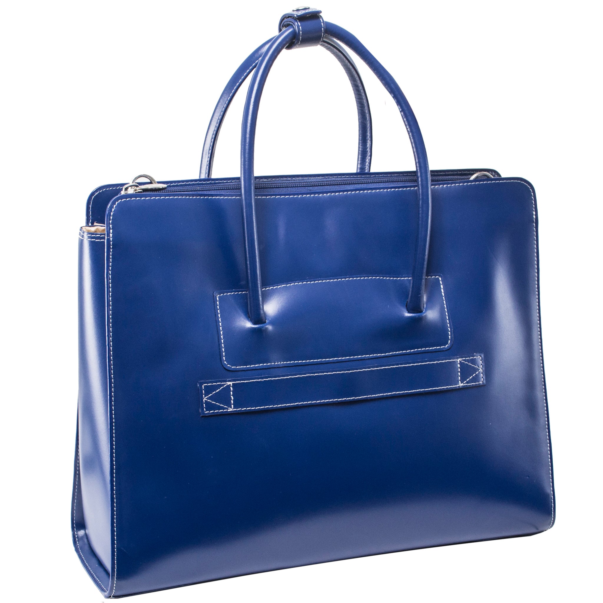 Elegant 15” Red Leather Laptop Tote - McKlein – McKleinUSA