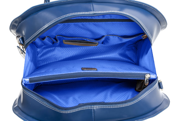 GLEN ELLYN | 15” Leather Detachable-Wheeled Laptop Case