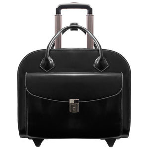 GRANVILLE | 15” Leather Wheeled Laptop Briefcase
