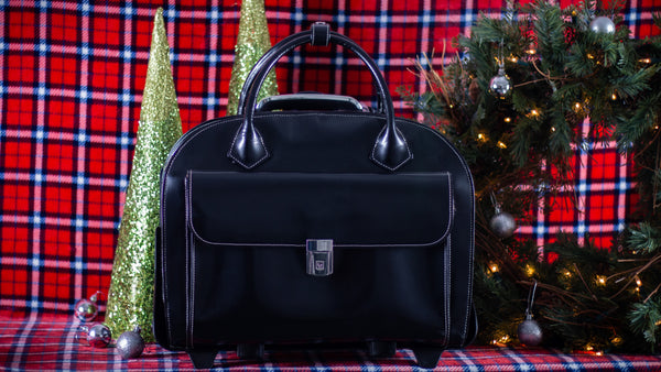 GRANVILLE | 15” Leather Wheeled Laptop Briefcase