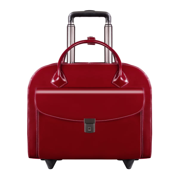 GRANVILLE | 15” Leather Wheeled Laptop Briefcase