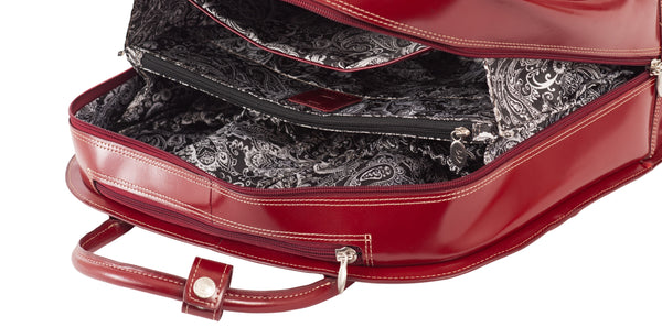GRANVILLE | 15” Leather Wheeled Laptop Briefcase