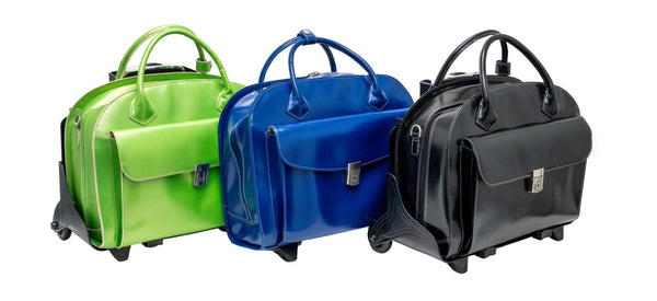 GRANVILLE | 15” Leather Wheeled Laptop Briefcase