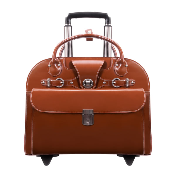 EDGEBROOK | 15” Leather Wheeled Laptop Briefcase