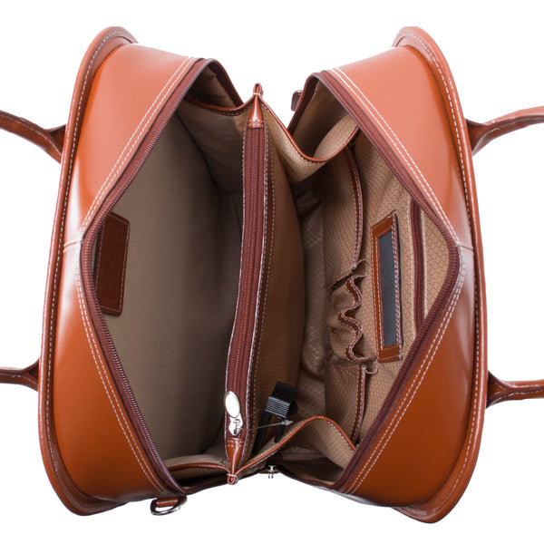 LA GRANGE | 15” Leather Vertical Detachable-Wheeled Laptop Case
