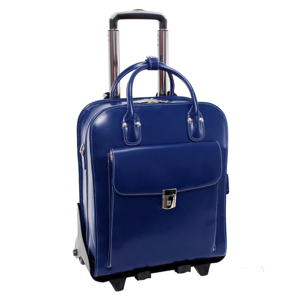 LA GRANGE | 15” Leather Vertical Detachable-Wheeled Laptop Case