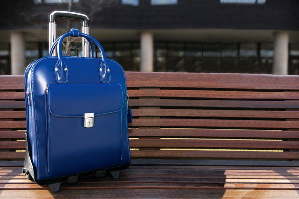 LA GRANGE | 15” Leather Vertical Detachable-Wheeled Laptop Case