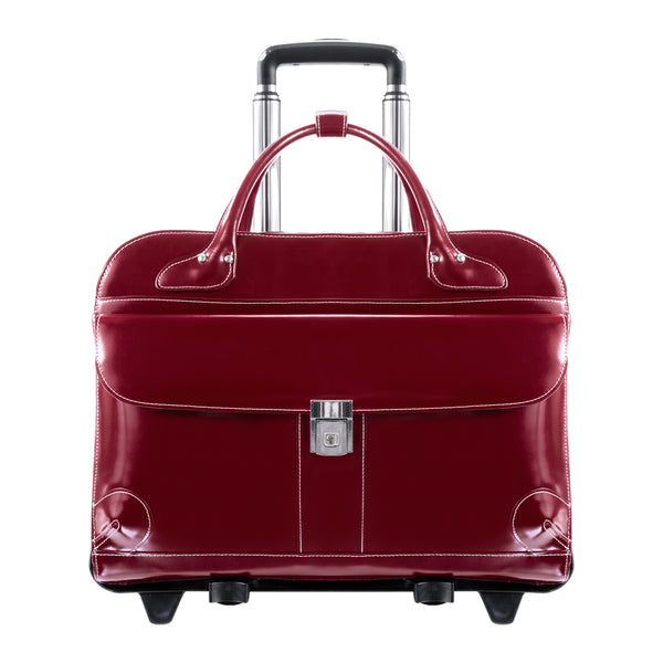 LAKEWOOD | 15” Leather Detachable-Wheeled Laptop Case