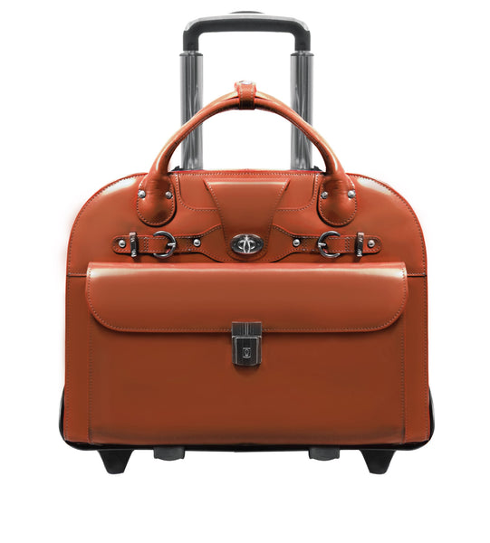 ROSEVILLE | 15” Leather Detachable-Wheeled Laptop Case