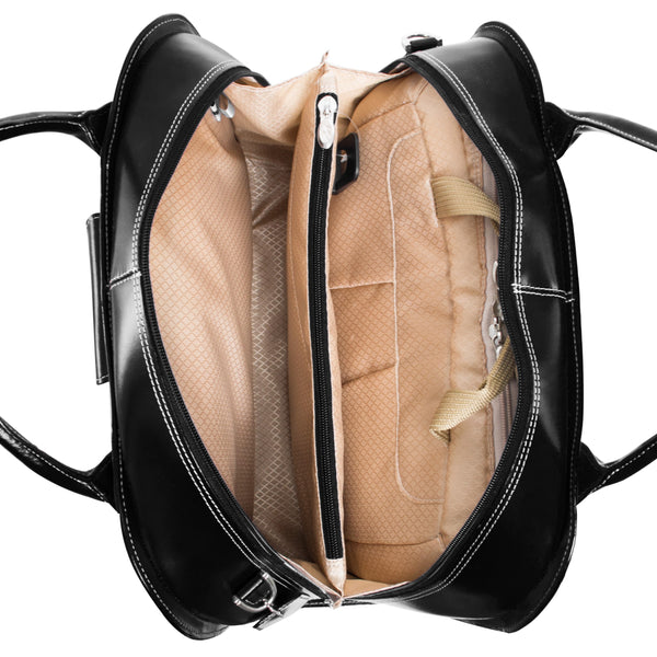 ROSEVILLE | 15” Leather Detachable-Wheeled Laptop Case