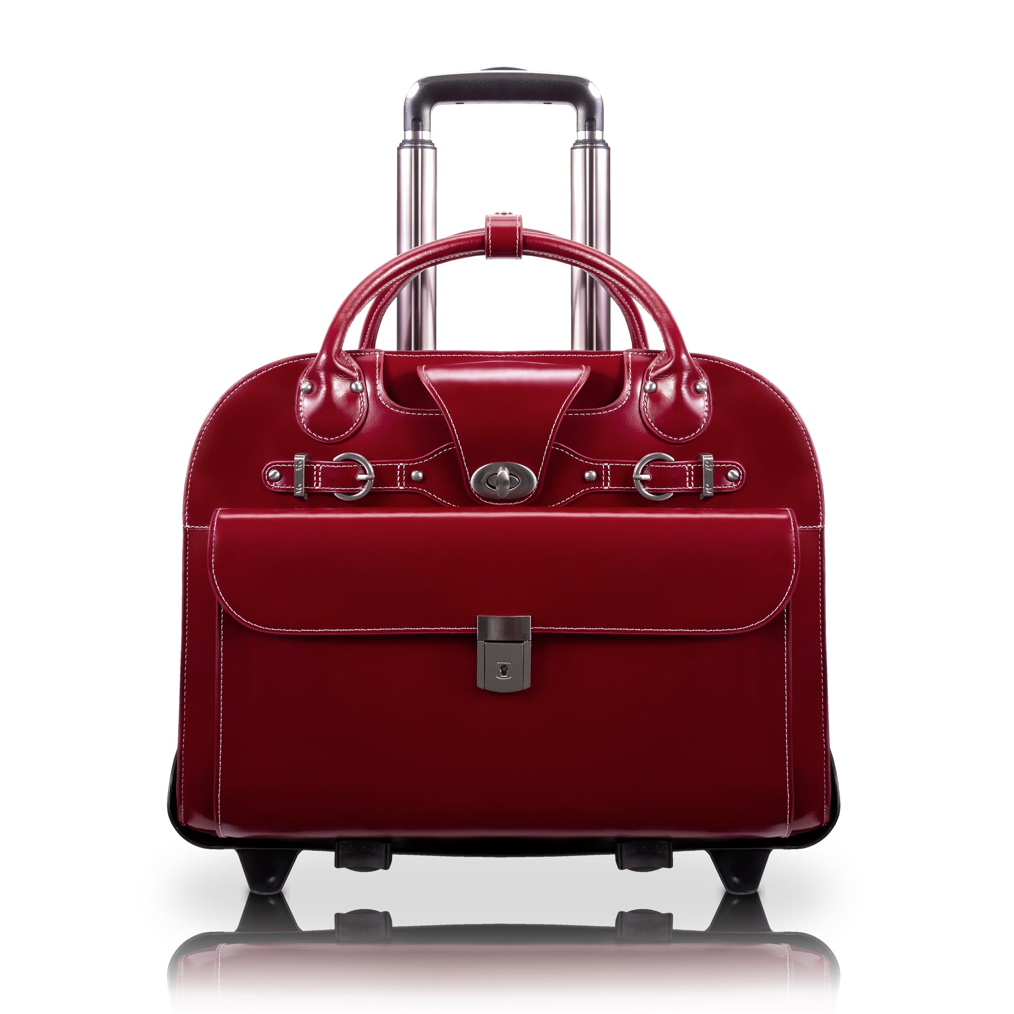 ROSEVILLE | 15” Leather Detachable-Wheeled Laptop Case