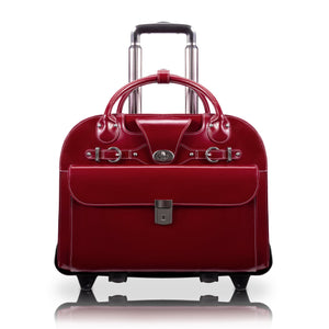 ROSEVILLE | 15” Leather Detachable-Wheeled Laptop Case