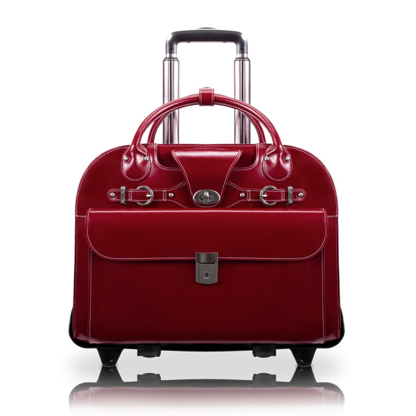 ROSEVILLE | 15” Leather Detachable-Wheeled Laptop Case