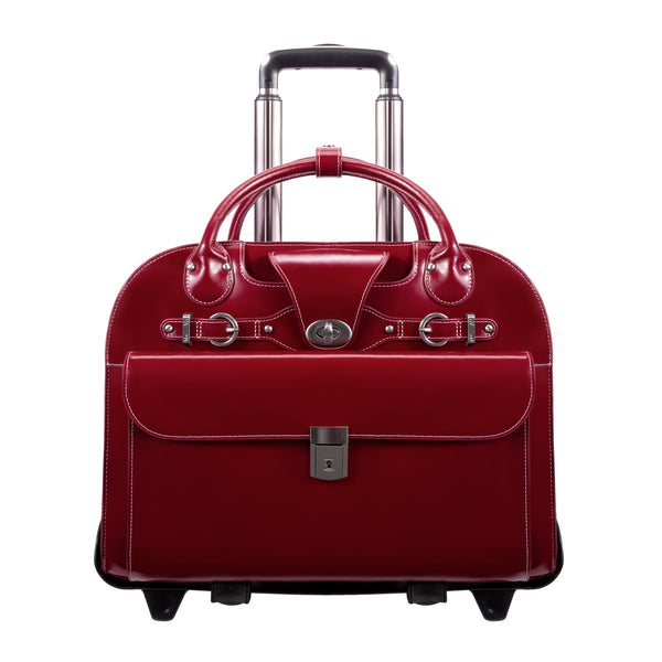ROSEVILLE | 15” Leather Detachable-Wheeled Laptop Case