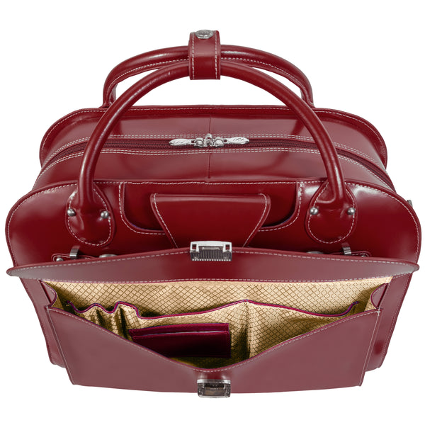 ROSEVILLE | 15” Leather Detachable-Wheeled Laptop Case