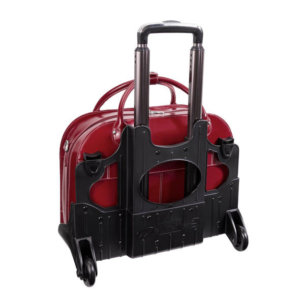 ROSEVILLE | 15” Leather Detachable-Wheeled Laptop Case