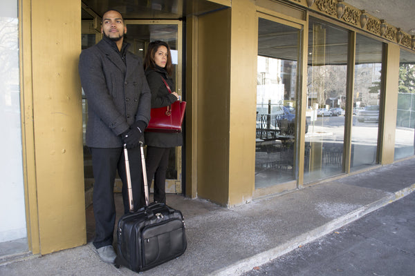 CHICAGO | 17” Leather Detachable-Wheeled Overnight Laptop Case