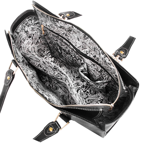 GLENNA | Leather Tablet Tote