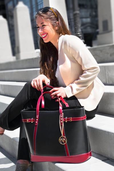 SERAFINA | Leather Tablet Tote