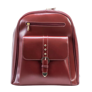 burgundy leather backpack womens Moline 11" Leather Business Laptop Tablet Backpack