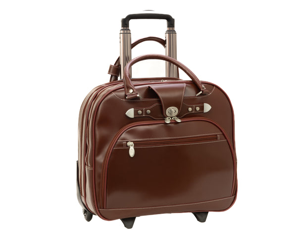 REDWOOD | Leather Wheeled Ladies Laptop Case