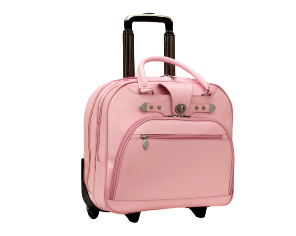 Leather Wheeled Ladies Laptop Case
