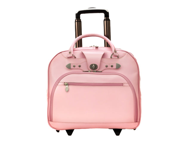 Leather Wheeled Ladies Laptop Case