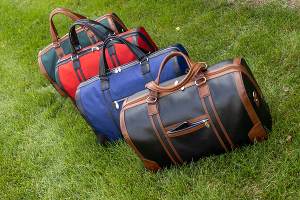 KINZIE | Leather Two-Tone Carry-All Tablet Duffel