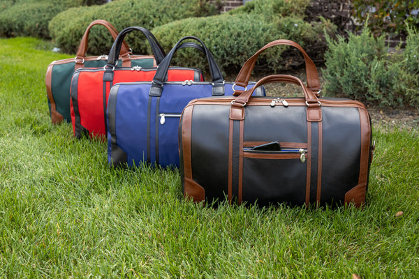 KINZIE | Leather Two-Tone Carry-All Tablet Duffel