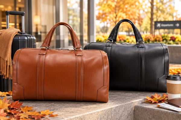 KINZIE |  20” Leather Carry-All Tablet Duffel