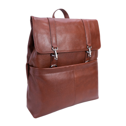 Premium Brown Leather Laptop Carryall