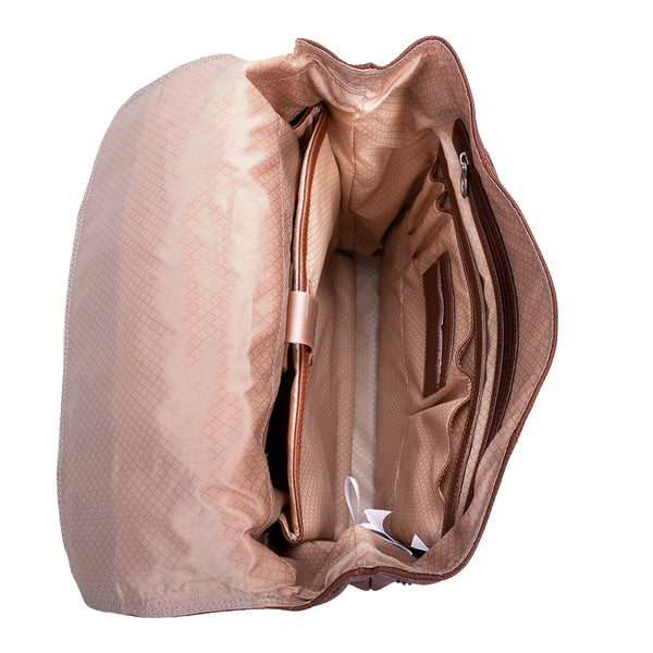 S88474 | Brown Leather Laptop Backpack