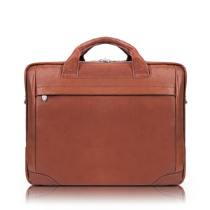 Stylish 15" Brown Leather Laptop & Tablet Case