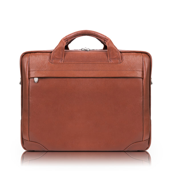 Stylish 15" Brown Leather Laptop & Tablet Case