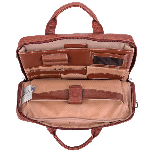 Functional Laptop & Tablet Briefcase with Leather