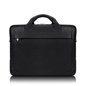 BRONZEVILLE | 15" Medium Leather Laptop & Tablet Briefcase