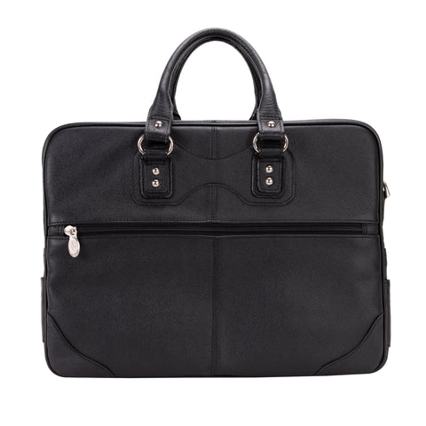 18225 (Black) 15" Leather Laptop Briefcase