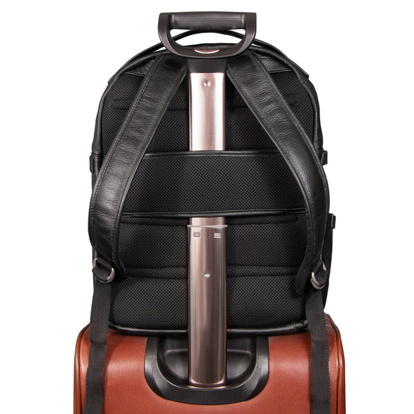 Oakland: 15” Leather Travel Laptop Backpack