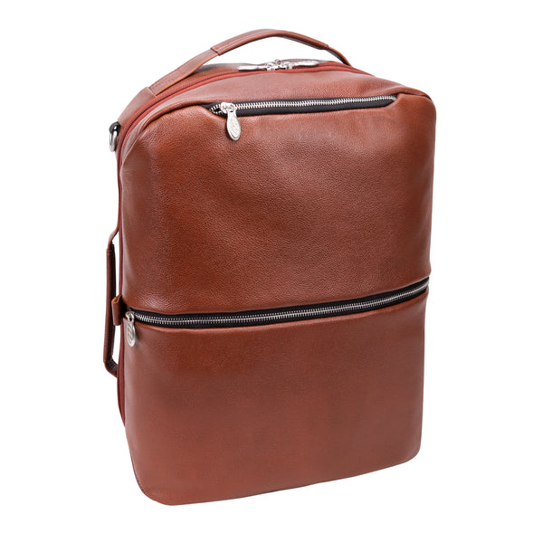 Brown Leather Men's Backpack