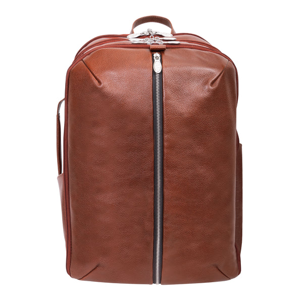 Elegant 17” Leather Tech Bag