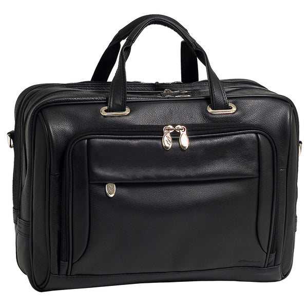 WEST LOOP | 17” Leather Expandable Laptop Briefcase